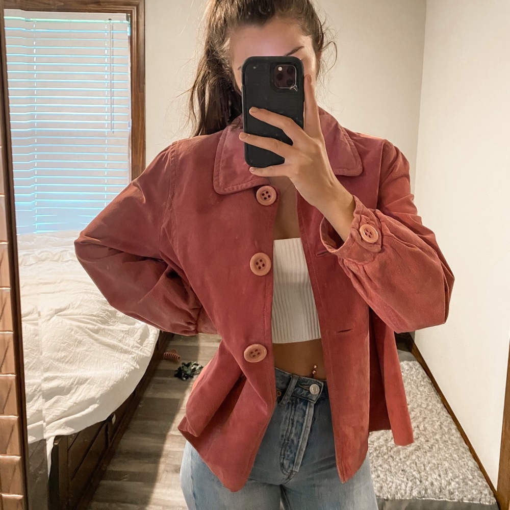 Pink vintage corduroy jacket